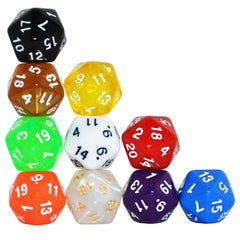 SmartDealsPro D20 dice made from durable acrylic for frequent rolling