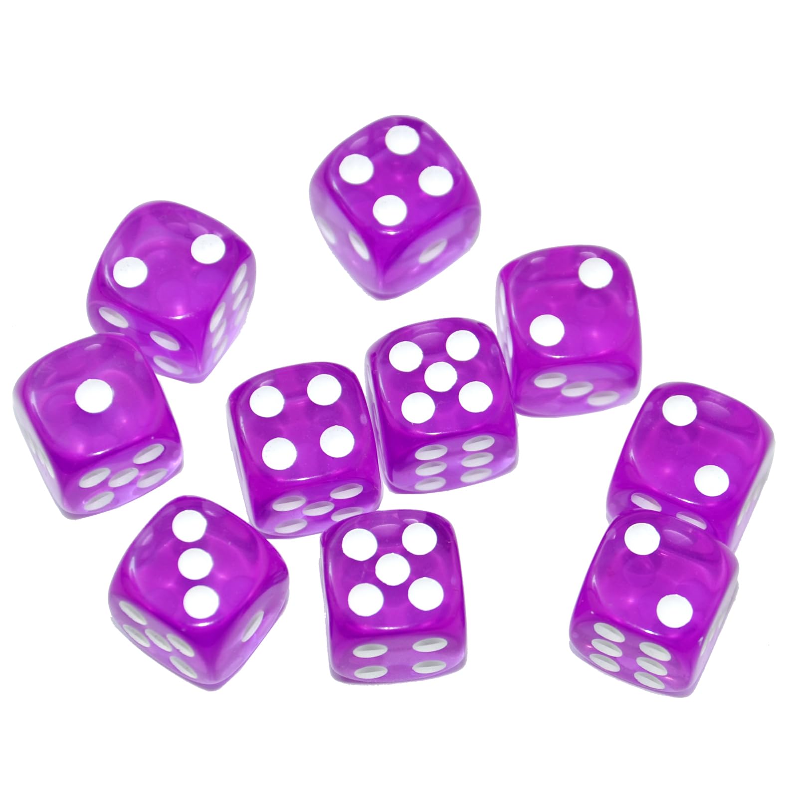 SmartDealsPro purple translucent D6 dice, readable on DND and RPG tables