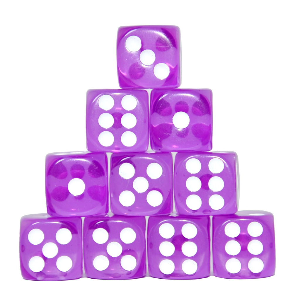 SmartDealsPro 16mm purple dice with clear pips, easy to read in fast rounds