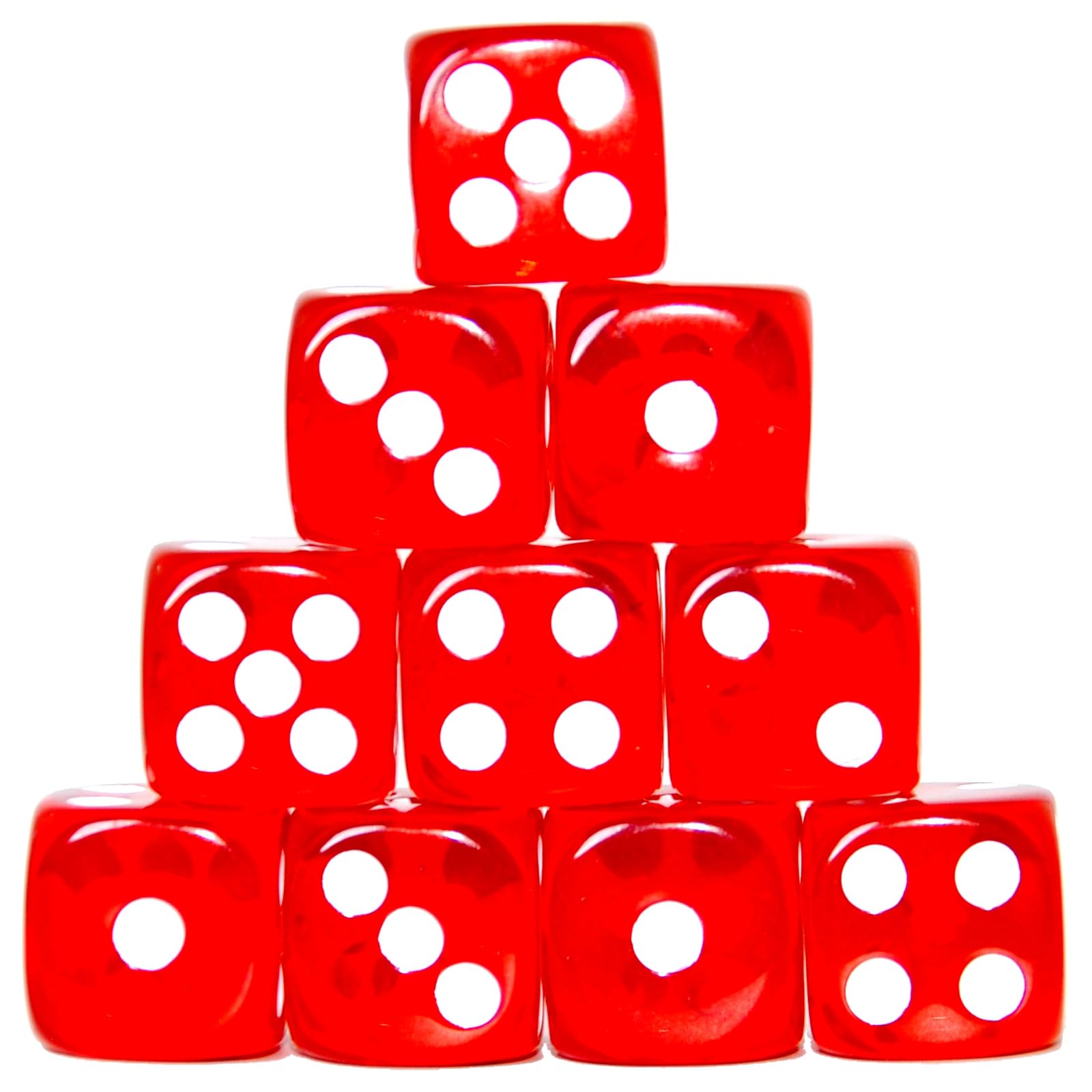 SmartDealsPro red translucent D6 dice packaging for classroom or home use