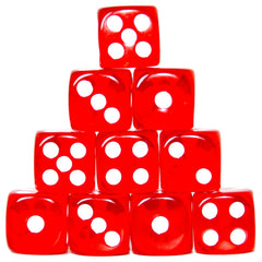 SmartDealsPro red translucent D6 dice packaging for classroom or home use