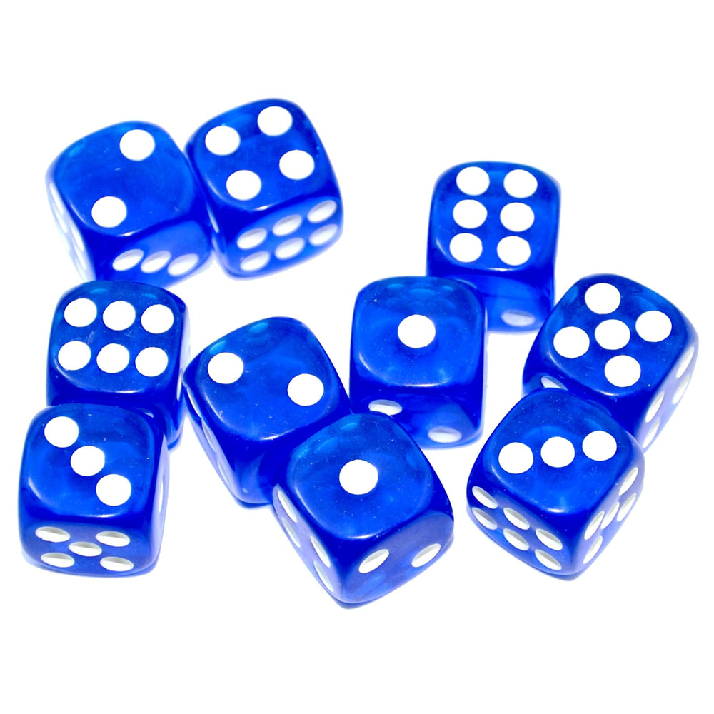 SmartDealsPro D6 blue translucent dice improve readability during fast rounds.
