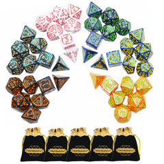 Smartdealspro 42-piece dice set with pouches for tabletop gaming.