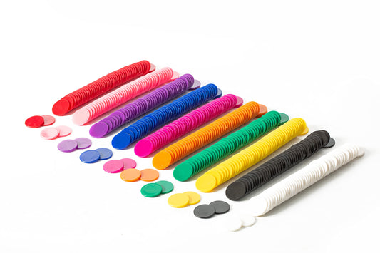 Smartdealspro opaque plastic counting tokens easy to grab and sort by color