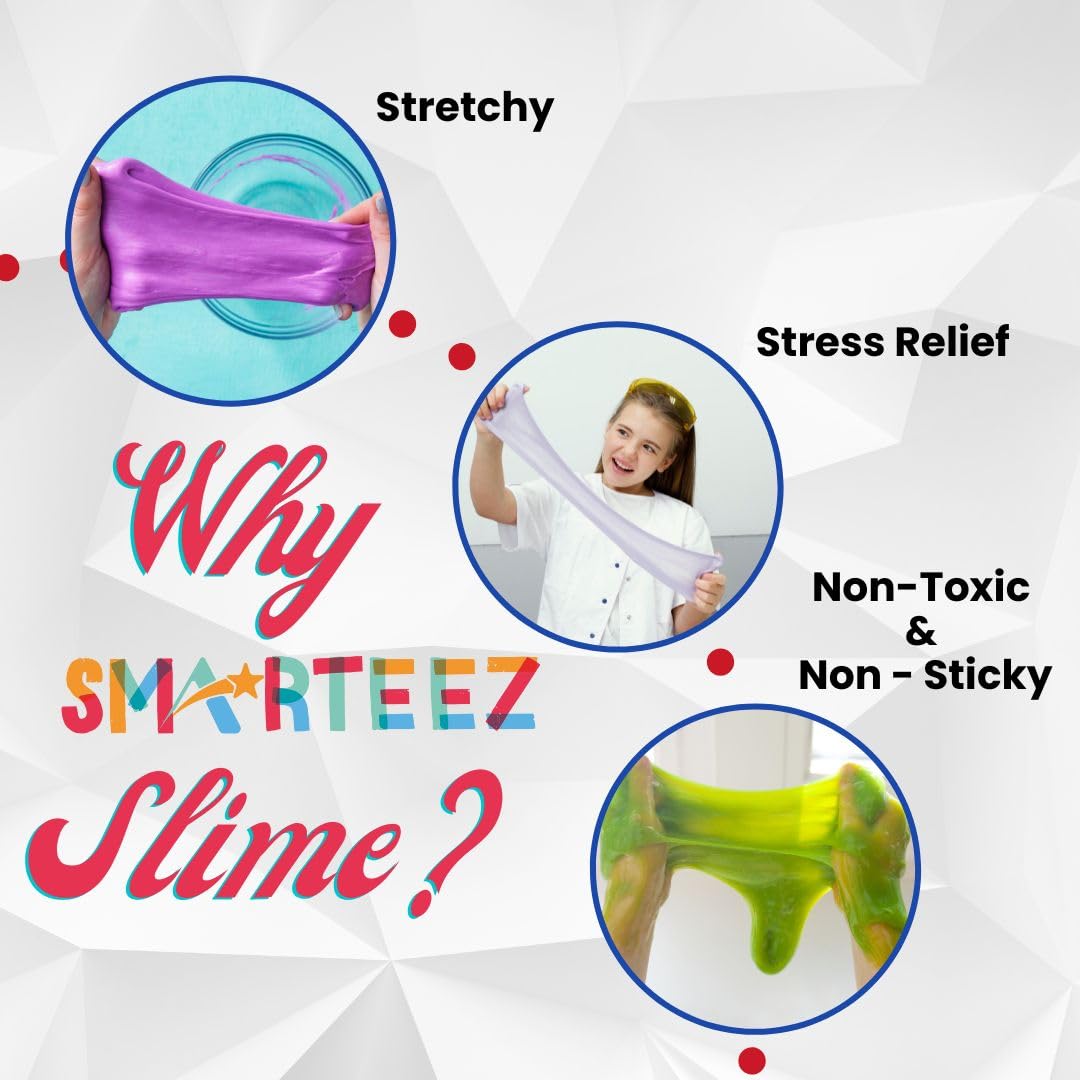 SMARTEEZ Slime Activator safe non-toxic formula for kids' slime projects.
