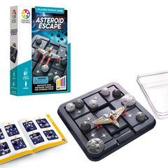 SmartGames Asteroid Escape board with compact design for travel-friendly play.