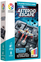 SmartGames Asteroid Escape spaceship piece guiding escape route through space.