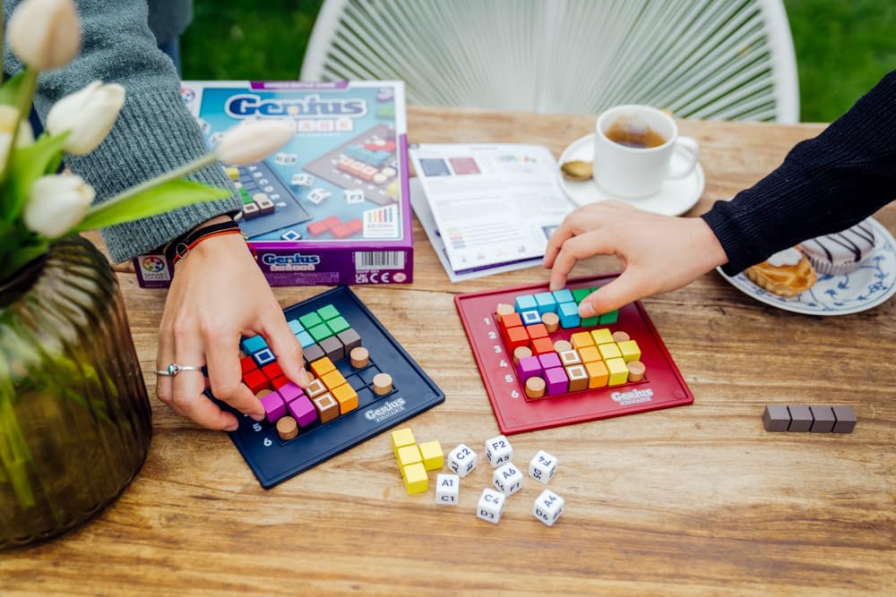 SmartGames The Genius Square two players race to complete the square