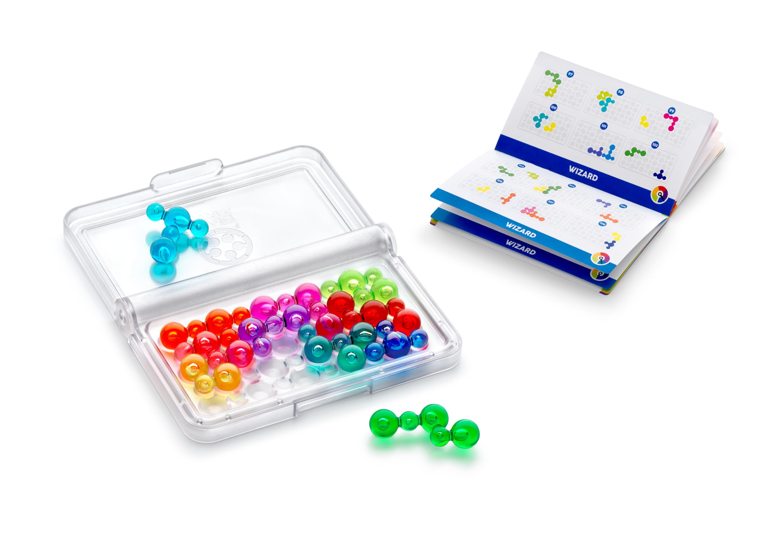 Durable travel case keeps the SmartGames IQ Bubbles safe