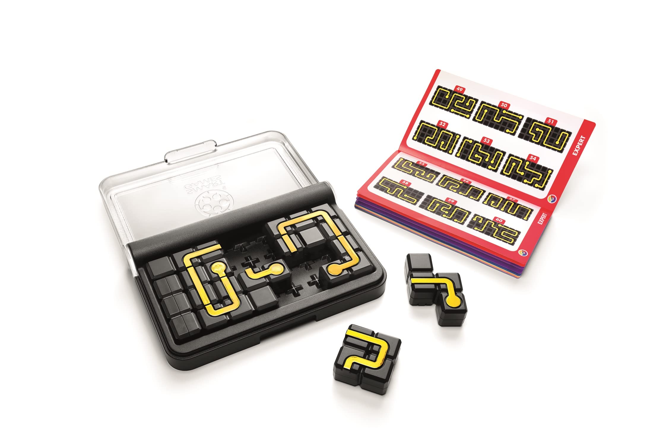 SmartGames IQ Circuit Series assembly example illustrating scalable difficulty
