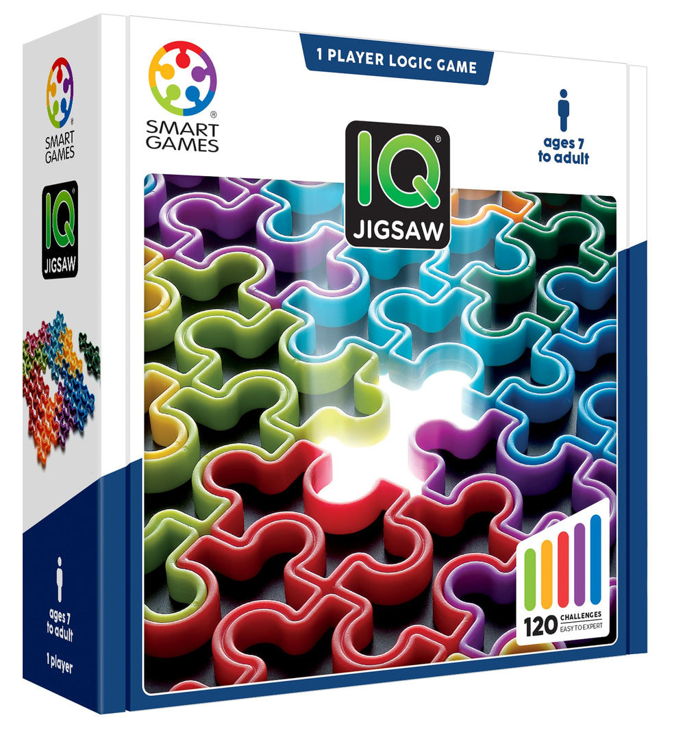 SmartGames IQ Jigsaw 3D layout demonstrates dynamic, space-aware play.