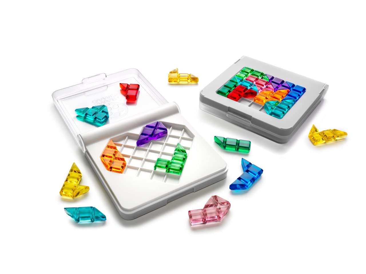 SmartGames IQ Love travel case keeps games organized during trips.