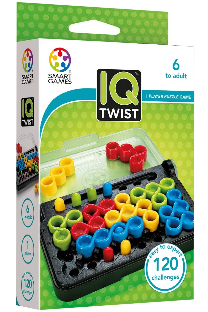 SmartGames IQ Twist game board with transparent lid for travel play