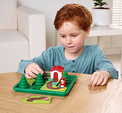 SmartGames Little Red Riding Hood pieces support hands-on problem solving and fine motor skills.