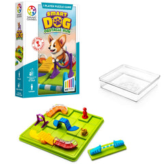 SmartGames Smart Dog board setup with dogs and bones supports logical play during solo sessions.