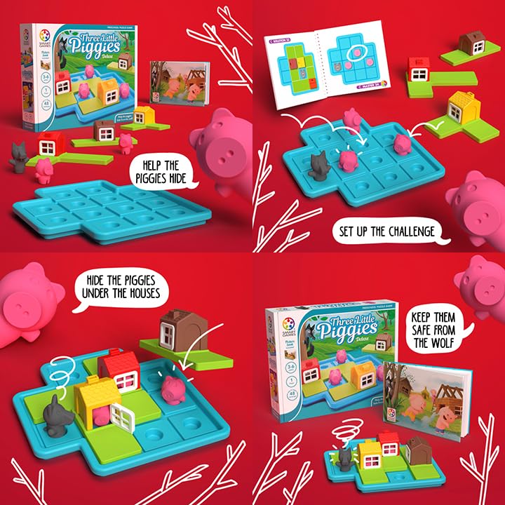 SmartGames Three Little Piggies storytelling art conveys fairy tale mood