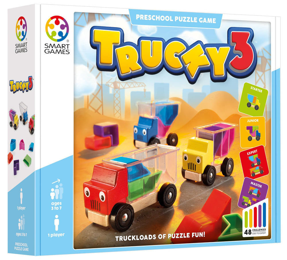 SmartGames Trucky 3 colorful geometric blocks encourage planning and spatial skills