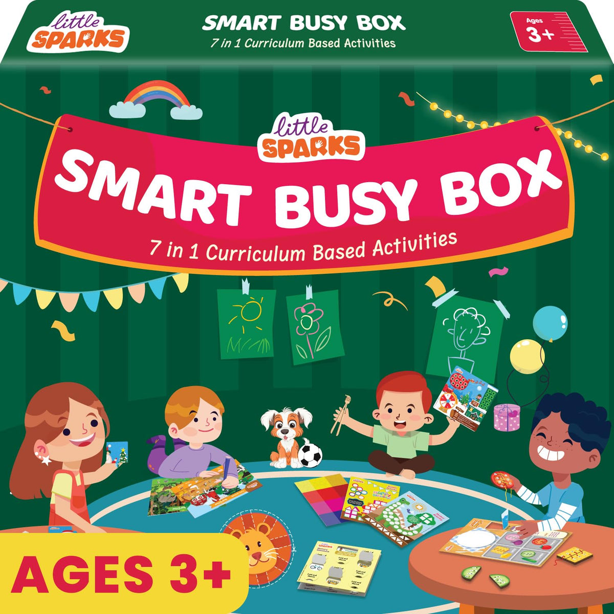 Smartivity Busy Box cover image showing colorful wooden learning design for screen-free learning