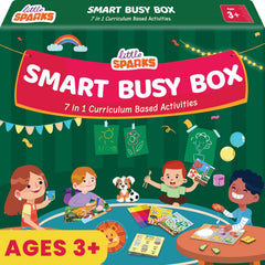 Smartivity Busy Box cover image showing colorful wooden learning design for screen-free learning