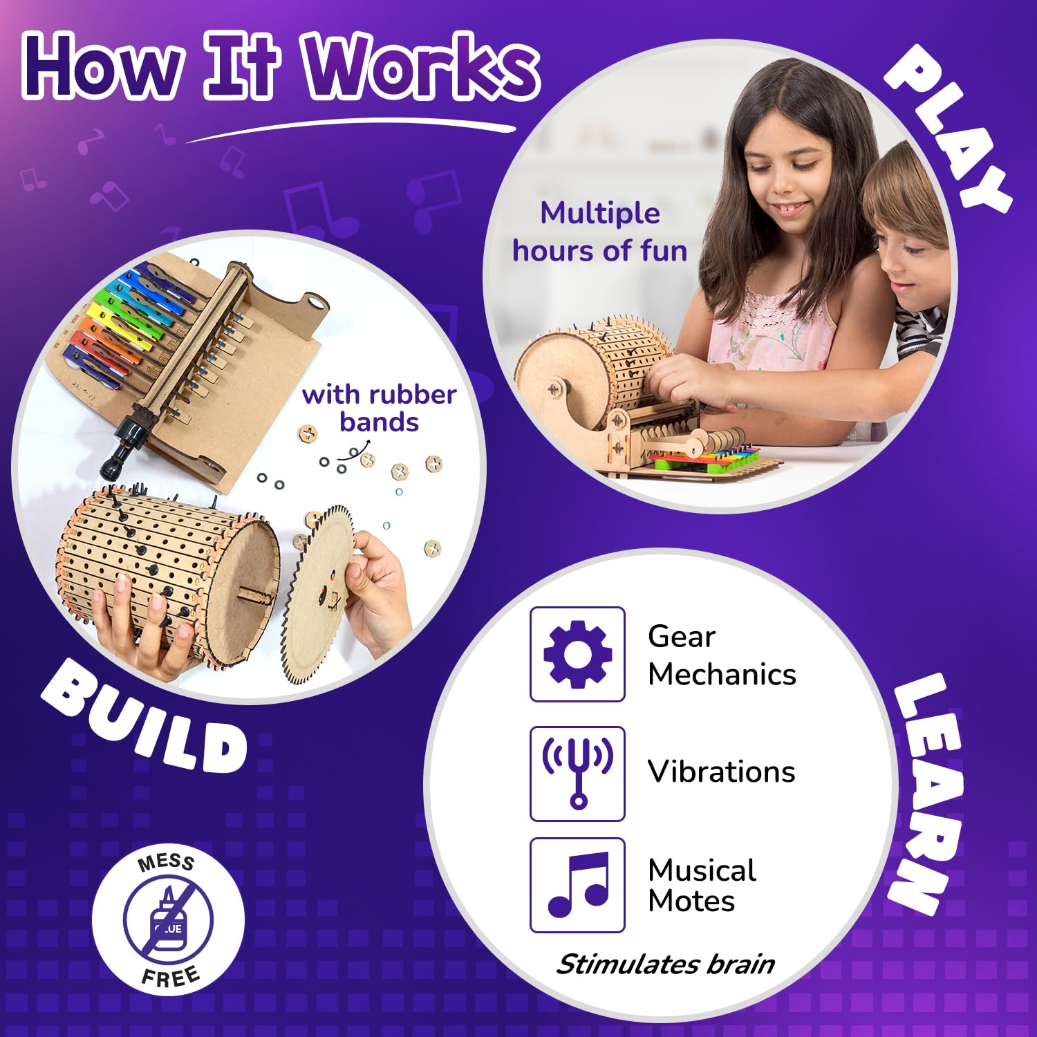 Smartivity DIY xylophone keys and wooden pieces enabling intuitive building