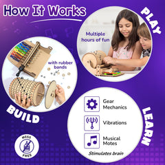 Smartivity DIY xylophone keys and wooden pieces enabling intuitive building