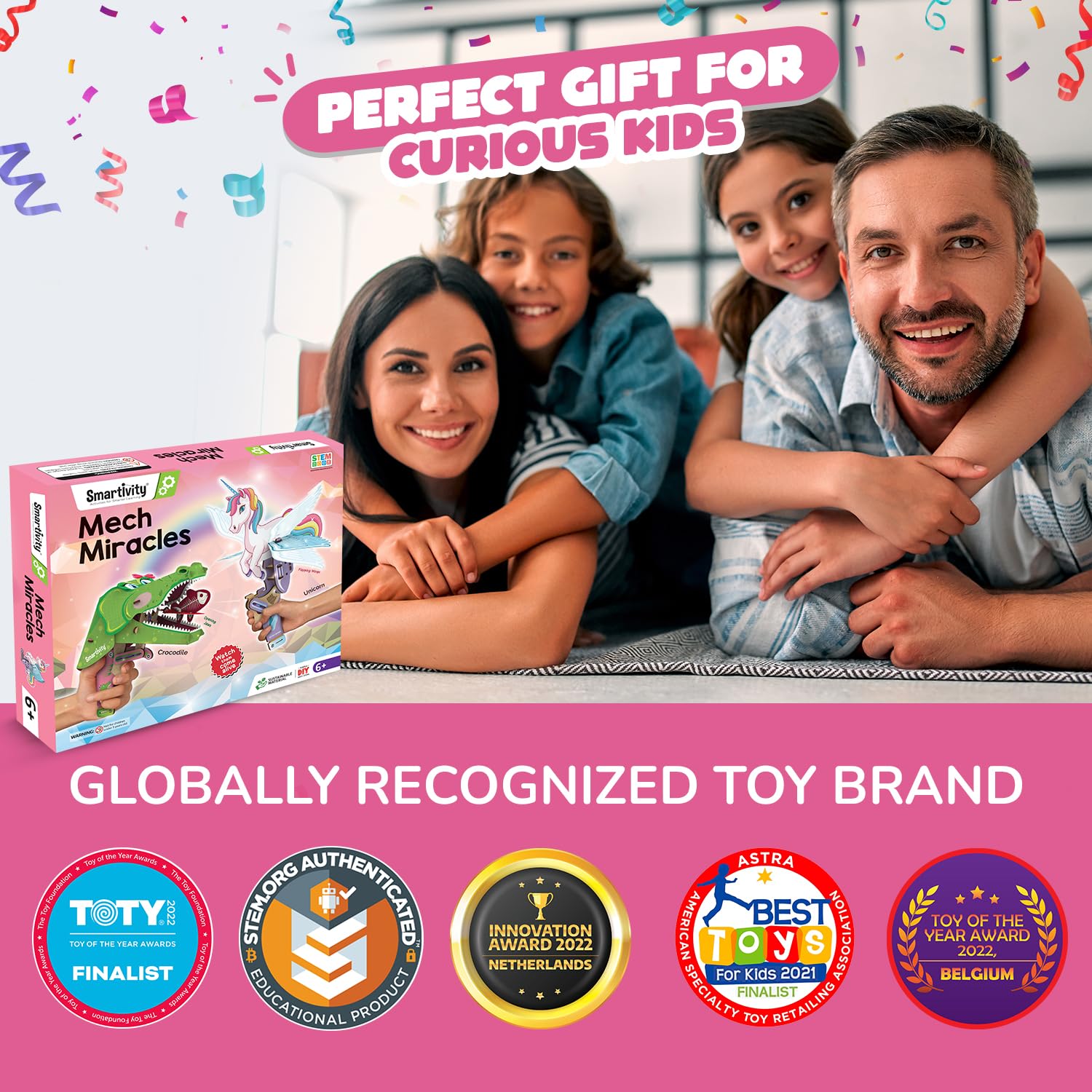 Smartivity Mech Miracles unicorn set inspires curiosity and STEM confidence through interactive play.