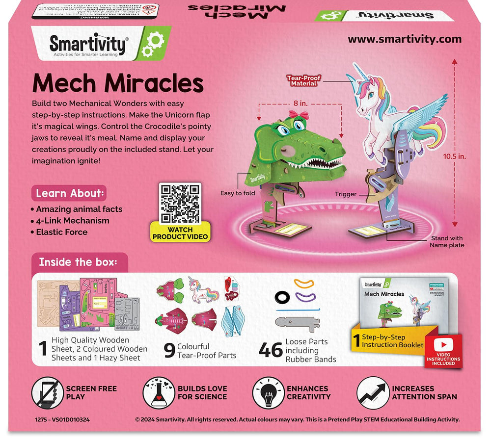 Smartivity Mech Miracles crocodile set engages kids while teaching spatial reasoning during build.