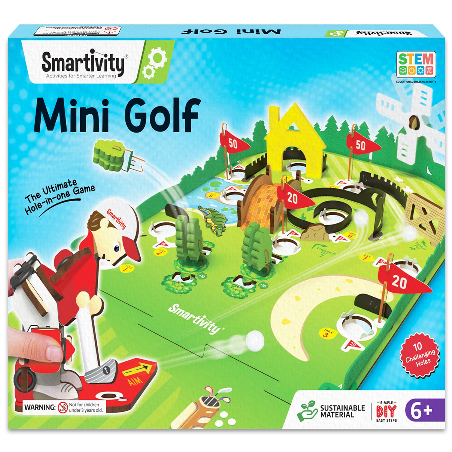 Smartivity Mini Golf table-top game set for compact family fun and learning.