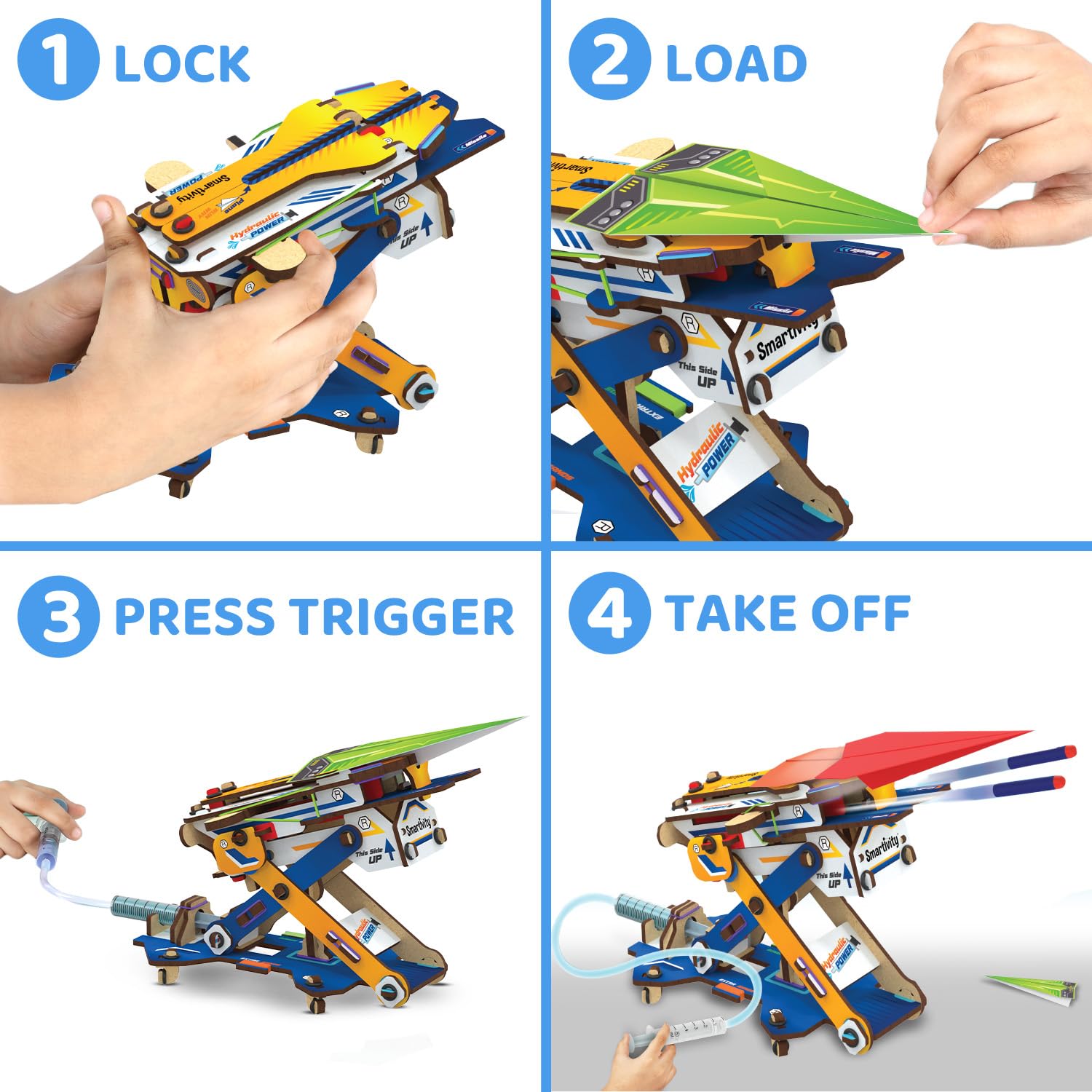 Smartivity wooden mechanism kit shows sturdy engineered wood construction.
