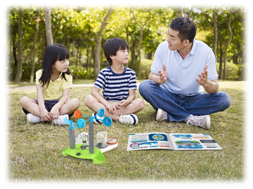 SMARTLAB Storm Watcher Weather Lab instruments include wind vane and rain gauge for active STEM exploration.