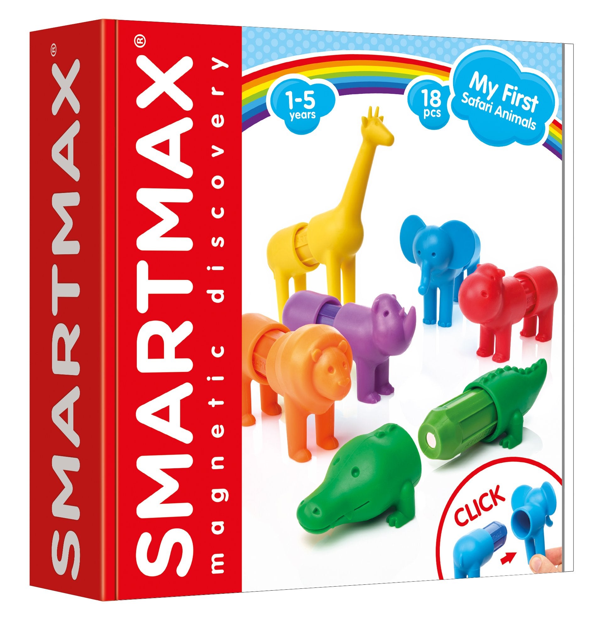 SmartMax My First Safari Giraffe blocks promote tactile building and exploration.