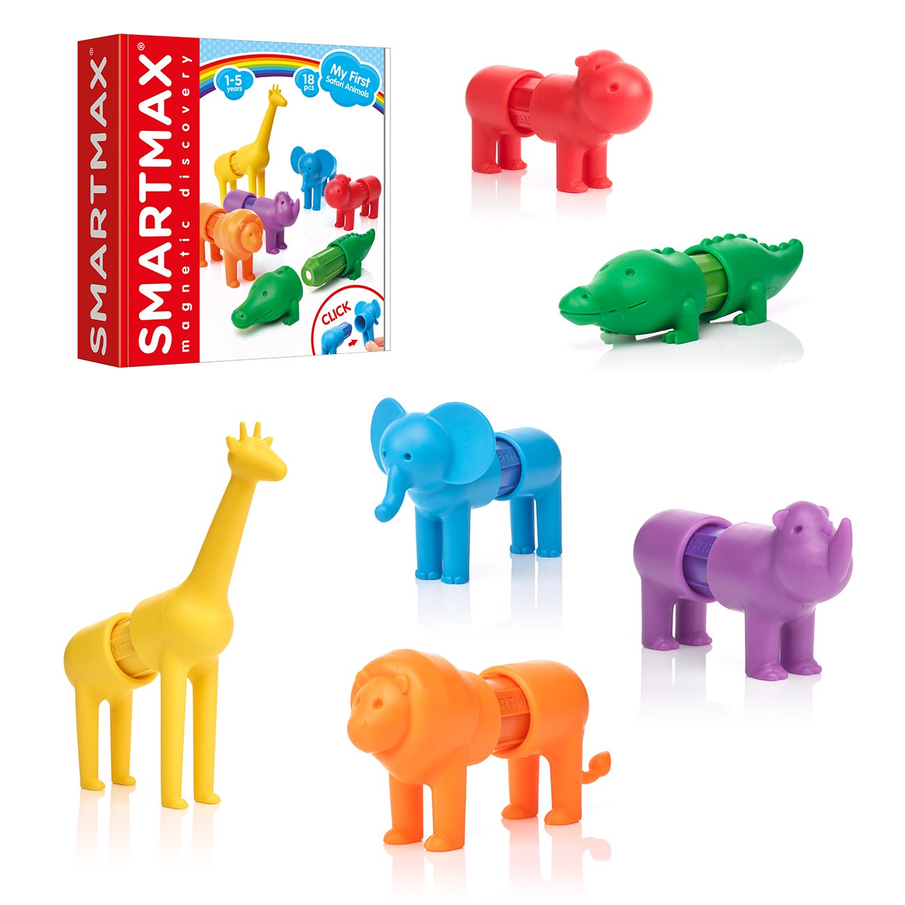 SmartMax My First Safari Rhino blocks encourage early STEM play.