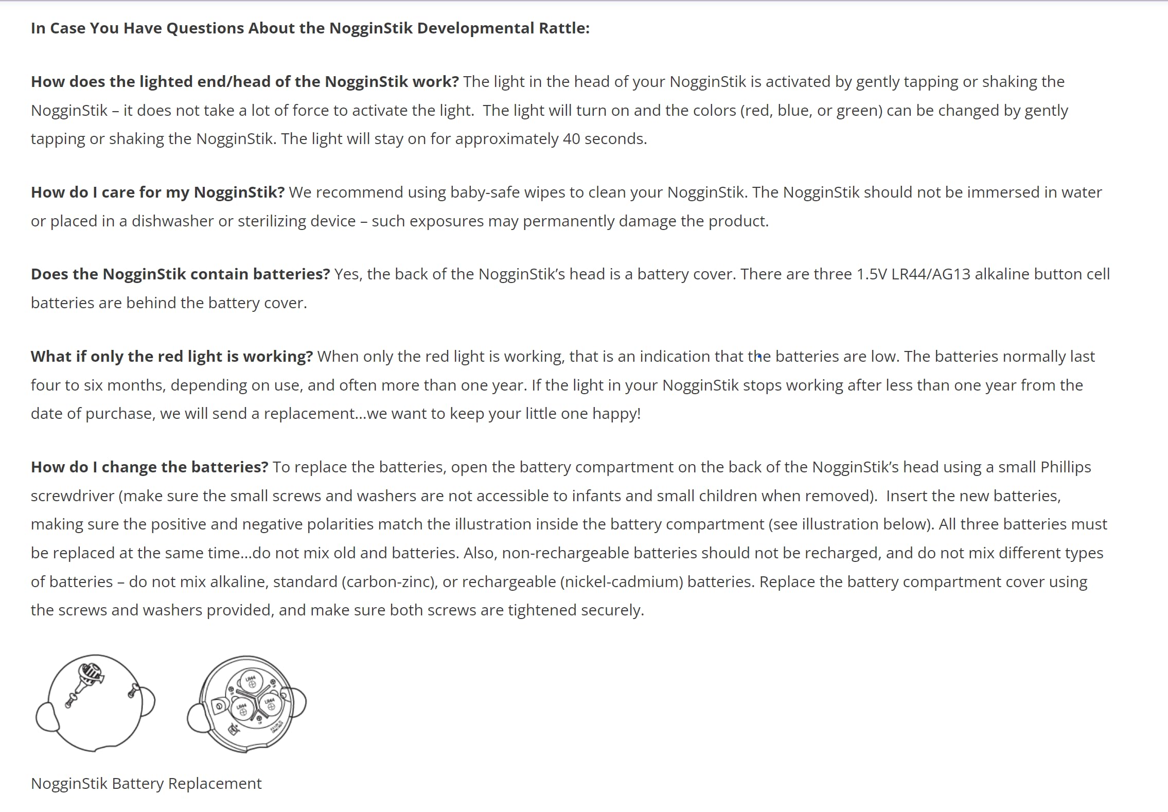 SmartNoggin NogginStik baby-safe mirror encourages self-view exploration.