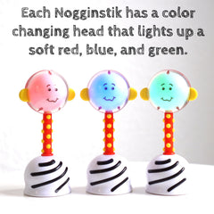 SmartNoggin NogginStik color-changing lights invite color recognition and movement.