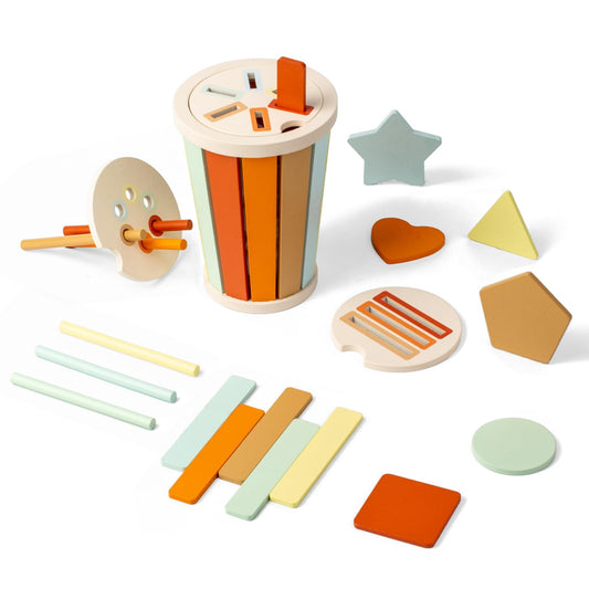 Smartwo Montessori color sort bucket for early color recognition and shape matching.