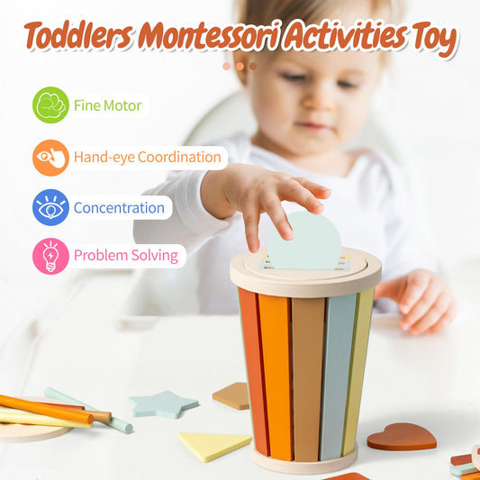 Smartwo wooden sticks for fine motor play in the Montessori set.