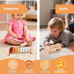 Smartwo stacking rings promote hand-eye coordination through stacking activities.