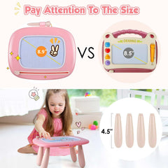 Smasiagon color zones doodle board pink helps color recognition and imaginative drawing.