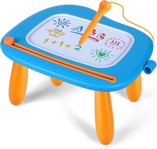 Smasiagon magnetic drawing board blue full view for mess-free creative play