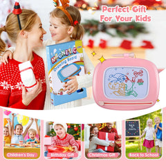 Smasiagon pink toddler doodle board suits home, car, and on-the-go learning.