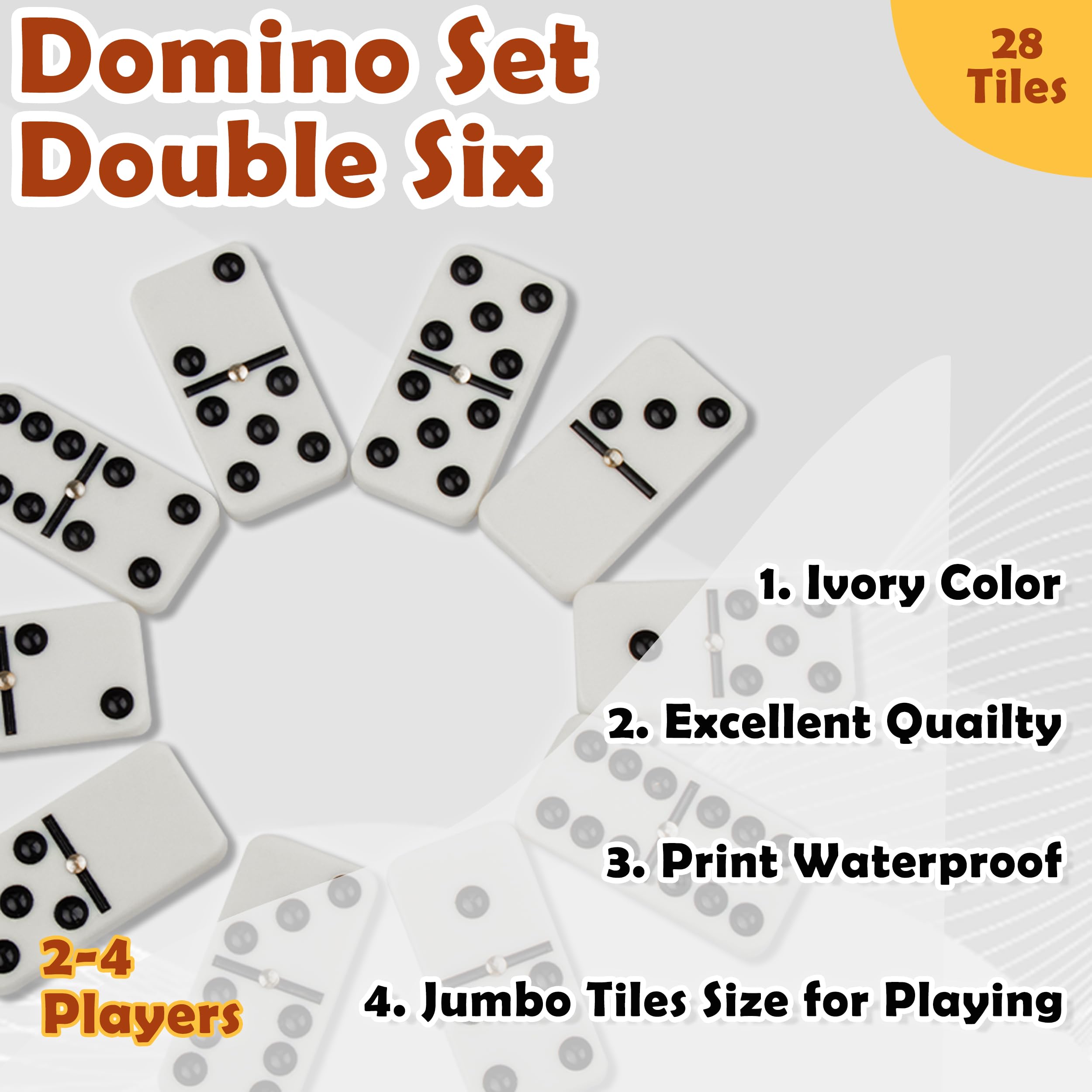 Smilejoy dominoes double six set designed for reliable balance during games.