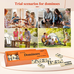 Smilejoy family-night domino game set supports cozy gatherings.