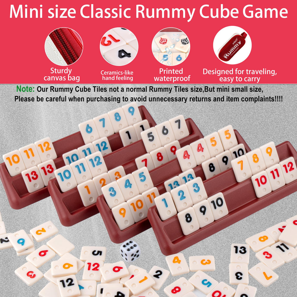Smilejoy Mini Rummy Cube color box showing packaging and contents