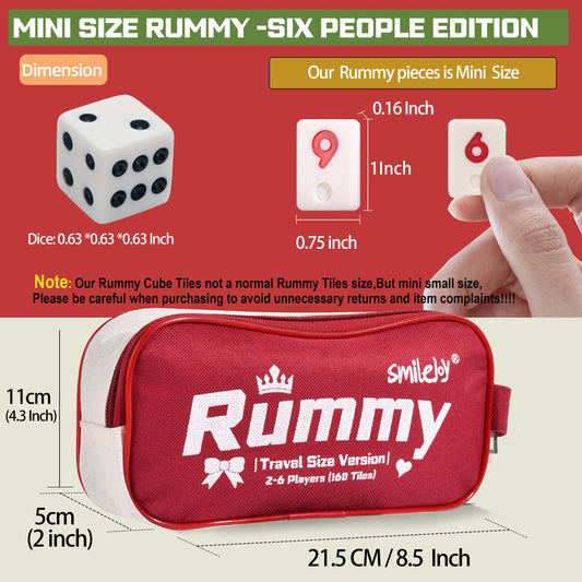 Six racks hold tiles neatly for smooth gameplay on Smilejoy Mini Rummy Cube.