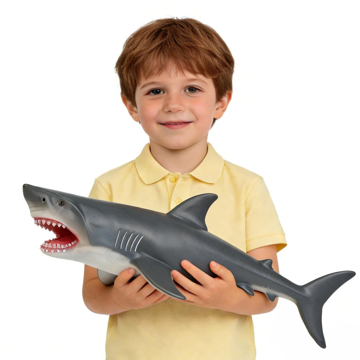 SmilerSmile Great White Shark toy in bath play encourages imaginative water fun.