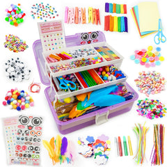 SMILESSKIDDO art craft kit cover with vibrant supplies for creative play.