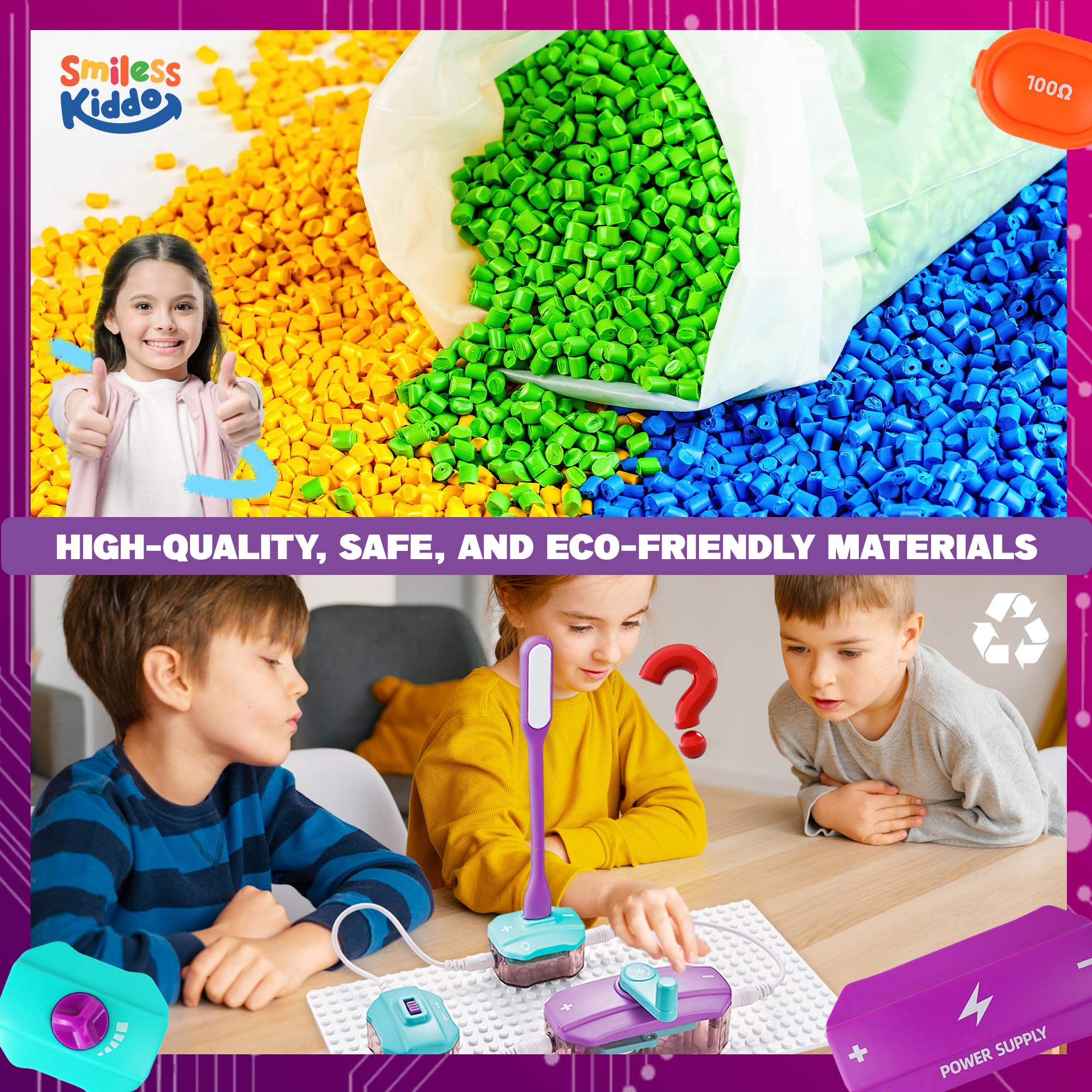 SMILESSKIDDO circuit board kit classroom prop: ideal for group STEM activities