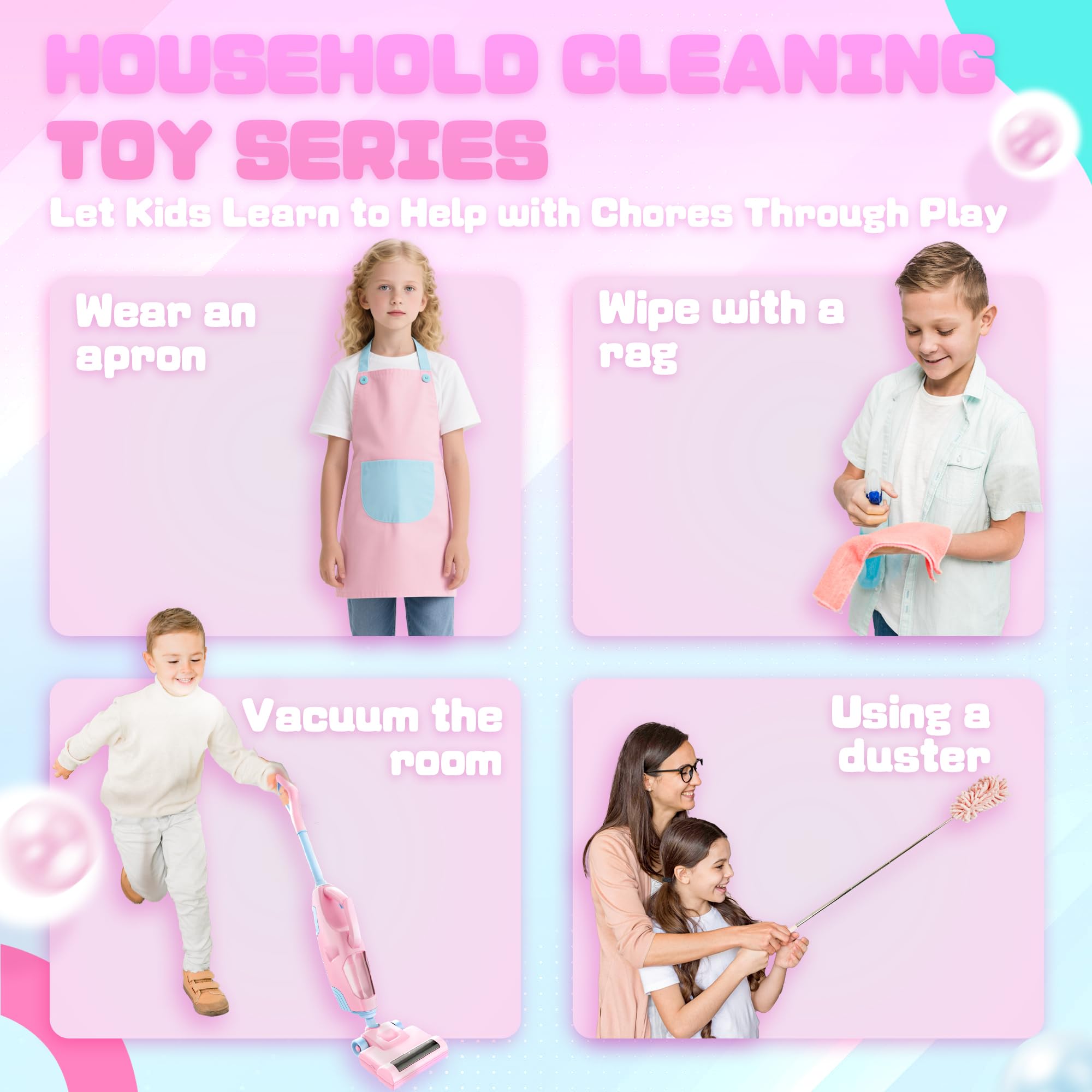 SMILESSKIDDO cleaning cloths promote hands-on tidying practice
