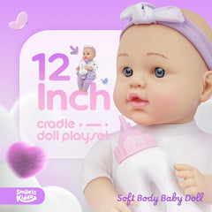SMILESSKIDDO doll with bottle and blanket for realistic care play