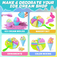SMILESSKIDDO ice cream molds set encourages pretend dessert making and imagination